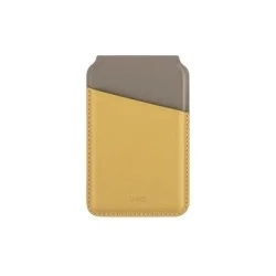 Uniq Lyden Ds Rfid-Blocking Magnetic Card Holder With Stand - Canary (Canary Yellow/Flint Grey)